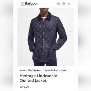 Barbour Heritage Liddesdale Quilted Jacket in Dark Blue